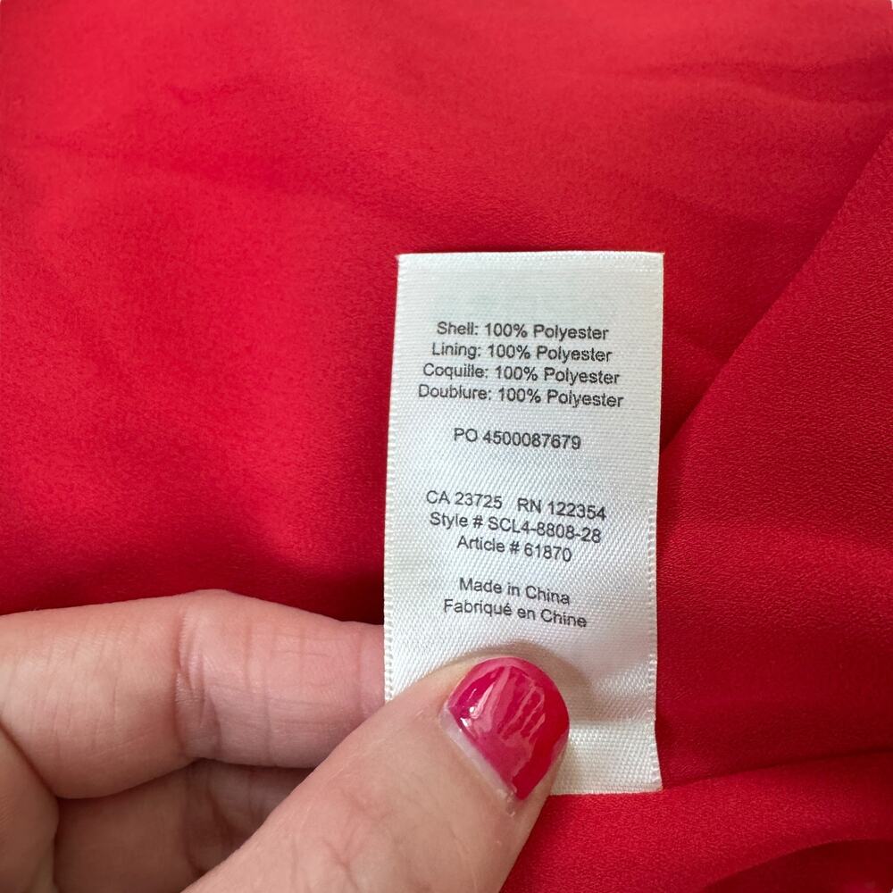 Aritzia Wilfred Wrap Pleated Midi Dress Red - Picture 6 of 11